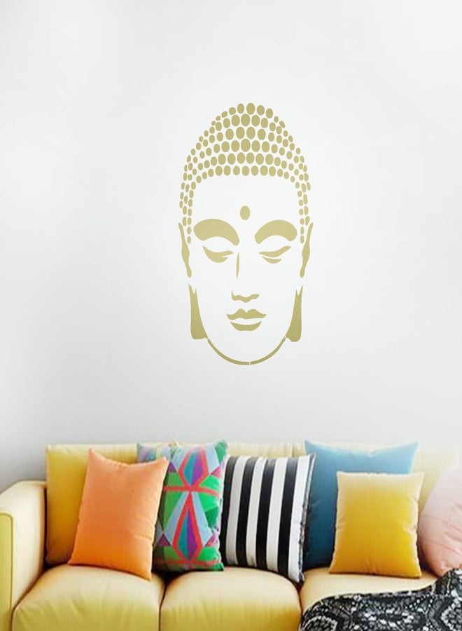 DECORZE Buddha Wall Art, Buddha Stencils, Buddha Art, Budda Stencil for Painting, Buddha Paiting on Wall, Buddha Designs on Walls DBS-0119 - Image 1